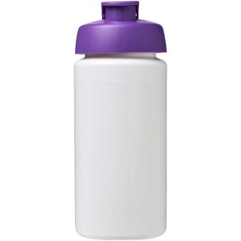 Baseline® Plus grip 500 ml Sportflasche mit Klappdeckel Weiß/lila