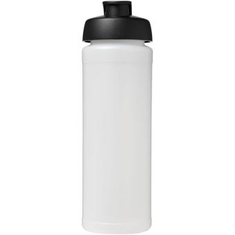 Baseline® Plus grip 750 ml Sportflasche mit Klappdeckel Transparent schwarz