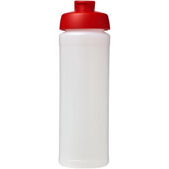 Baseline® Plus grip 750 ml flip lid sport bottle Transparent red