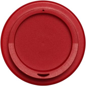 Brite-Americano® 350 ml Isolierbecher mit Schutzring Reifen-Design Rot