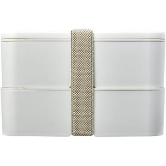 MIYO Renew double layer lunch box, ivory white Ivory white, pebble gray