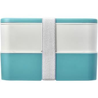 MIYO Renew Doppel-Lunchbox, Riffblau, Elfenbeinweiß Riffblau, Elfenbeinweiß, Weiß