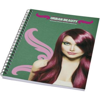 Desk-Mate® A5 recyceltes farbiges Notizbuch mit Spiralbindung 