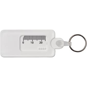 Kym recycled tyre tread check keychain White