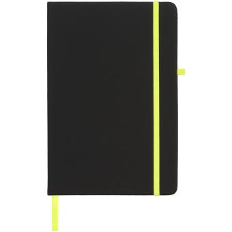 Noir A5 Notizbuch, schwarz Schwarz, limone