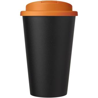 Americano® Eco 350 ml recycelter Becher mit auslaufsicherem Deckel Orange/schwarz