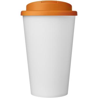 Americano® Eco 350 ml recycled tumbler with spill-proof lid Orange/white