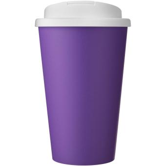 Americano® Eco 350 ml recycled tumbler with spill-proof lid, purple Purple,white