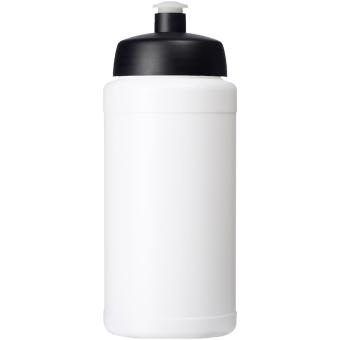 Baseline Recycelte Sportflasche, 500 ml Weiß/schwarz