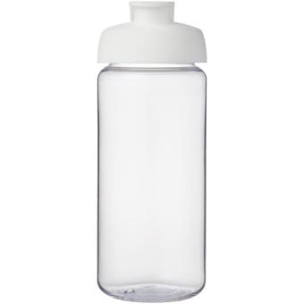 H2O Active® Octave Tritan™ 600 ml flip lid sport bottle Transparent white