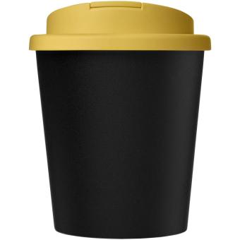 Americano® Espresso Eco 250 ml recycled tumbler with spill-proof lid Black/yellow