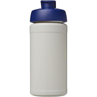 Baseline 500 ml recycled sport bottle with flip lid, natural Natural, blue