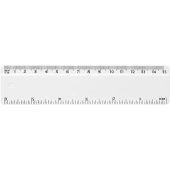 Refari 15 cm recycled plastic ruler White
