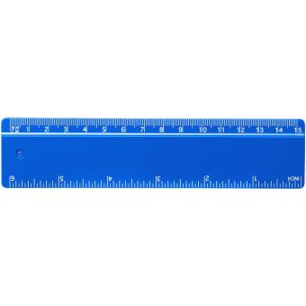 Refari 15 cm recycled plastic ruler Aztec blue