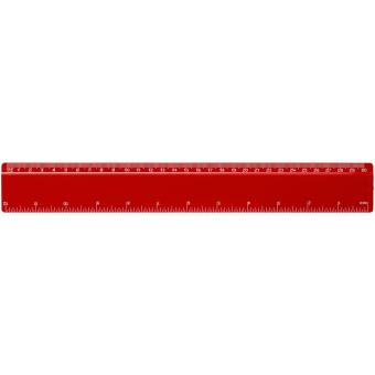 Refari 30 cm Lineal aus recyceltem Kunststoff Rot
