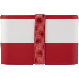MIYO Doppel-Lunchbox Rot/weiß