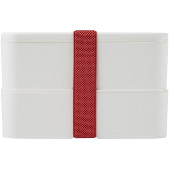 MIYO double layer lunch box White/red