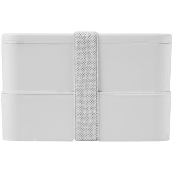 MIYO Pure Doppel-Lunchbox, antimikrobiell Weiß