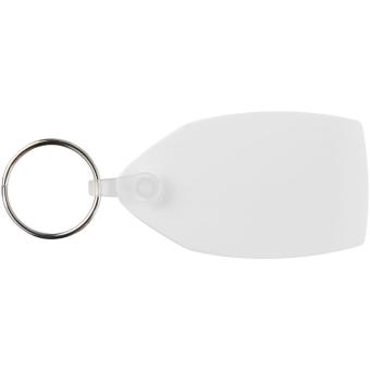 Tait rectangular-shaped recycled keychain White