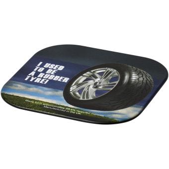Brite-Mat® square coaster with tyre material Black