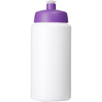 Baseline® Plus grip 500 ml Sportflasche mit Sportdeckel Weiß/lila