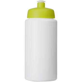 Baseline® Plus grip 500 ml Sportflasche mit Sportdeckel, weiß Weiß, lindgrün