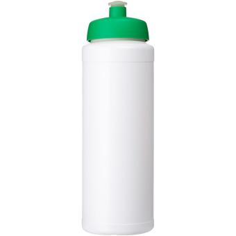 Baseline® Plus grip 750 ml Sportflasche mit Sportdeckel Weiß/grün