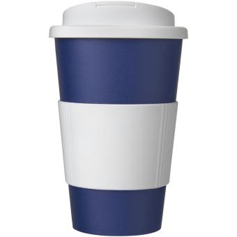 Americano® 350 ml tumbler with grip & spill-proof lid Blue/white