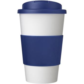 Americano® 350 ml tumbler with grip & spill-proof lid White/blue