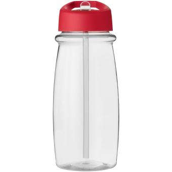 H2O Active® Pulse 600 ml Sportflasche mit Ausgussdeckel Transparent rot