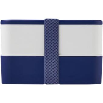 MIYO Doppel-Lunchbox Blau/weiß