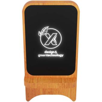 SCX.design W16 15W light-up wireless wooden stand Timber