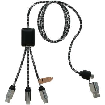SCX.design C33 60W Typ C Ladekabel mit doppeltem Leuchtlogo Rauch grau