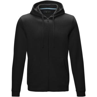 Ruby Hoodie mit durchgehendem Reißverschluss aus GOTS-zertifiziertem Bio-Material für Herren, schwarz Schwarz | XL