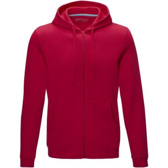 Ruby men’s GOTS organic recycled full zip hoodie, red Red | XS