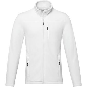 Amber men's GRS recycled full zip fleece jacket, white White | XS
