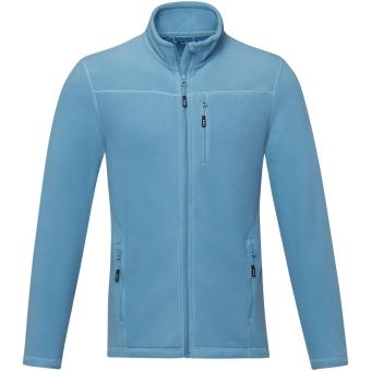 Amber men's GRS recycled full zip fleece jacket, skyblue Skyblue | XS