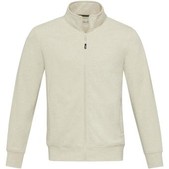 Galena 320 g/m2 unisex Aware™ recycled full zip sweater, oatmeal Oatmeal | XXS