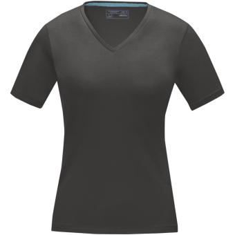 Kawartha short sleeve women's GOTS organic V-neck t-shirt, graphite Graphite | XS