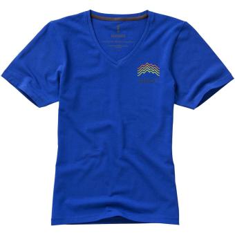 Kawartha short sleeve women's organic v-neck t-shirt, aztec blue Aztec blue | XS