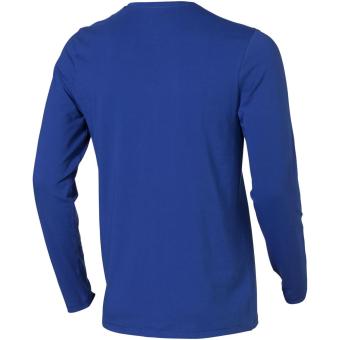 Ponoka long sleeve men's GOTS organic t-shirt, aztec blue Aztec blue | XS
