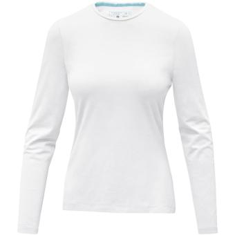 Ponoka long sleeve women's GOTS organic t-shirt, white White | XS