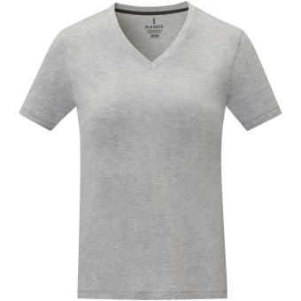 Somoto short sleeve women's V-neck t-shirt, heather smoke Heather smoke | XS