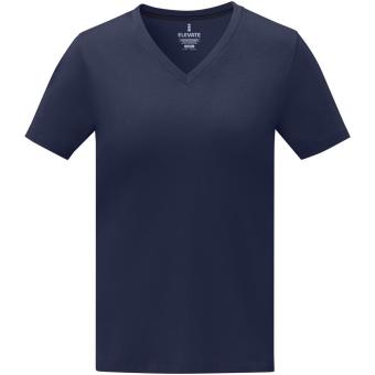 Somoto short sleeve women's v-neck t-shirt, navy Navy | M