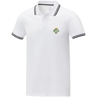 Amarago Polo mit abgesetztem Rand für Herren, weiß Weiß | L