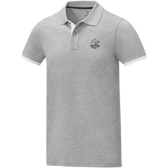 Morgan short sleeve men's duotone polo, heather smoke Heather smoke | XS