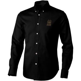Vaillant long sleeve men's oxford shirt, black Black | XS