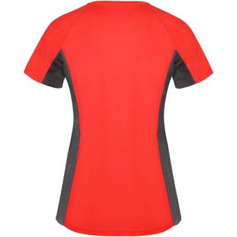 Shanghai 140 g/m² short sleeve women's sports t-shirt, red dark lead Red dark lead | S