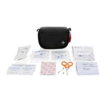 XD Collection Kleines Erste-Hilfe-Set in RCS recycelter Nubuk-PU Tasche Schwarz