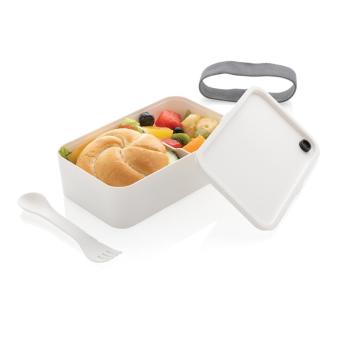 XD Collection PP lunchbox with spork White
